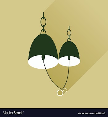 Flat web icon with long shadow Bells wedding rings vector image