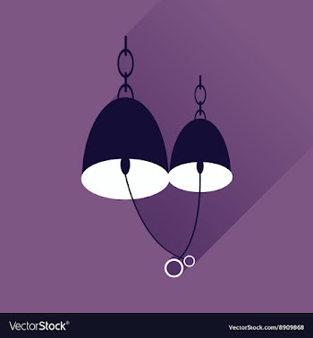 Flat web icon with long shadow Bells wedding rings vector image