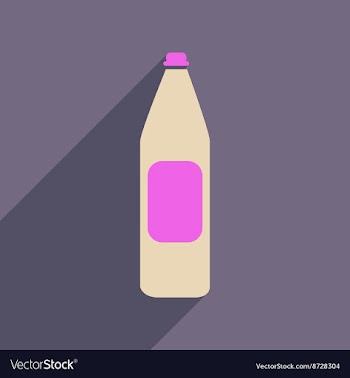 Flat web icon with long shadow bottle of water vector image