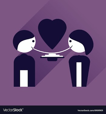 Flat web icon with long shadow boy and girl love vector image