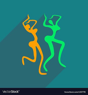 Flat web icon with long shadow Brazilian dancer vector image