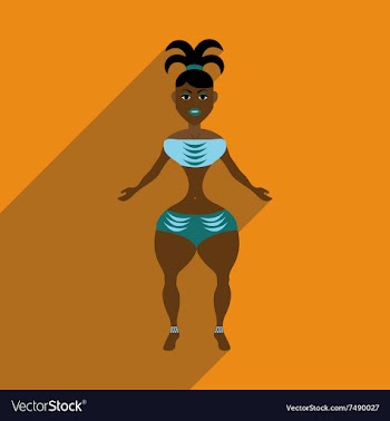 Flat web icon with long shadow Brazilian dancer vector image