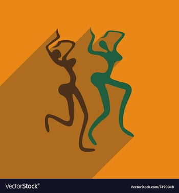 Flat web icon with long shadow Brazilian dancer vector image