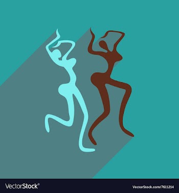 Flat web icon with long shadow Brazilian dancer vector image