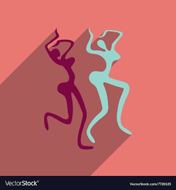 Flat web icon with long shadow Brazilian dancer vector image