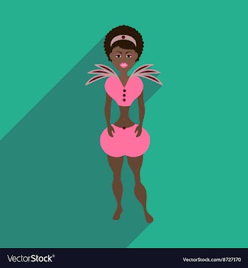 Flat web icon with long shadow Brazilian dancer vector image