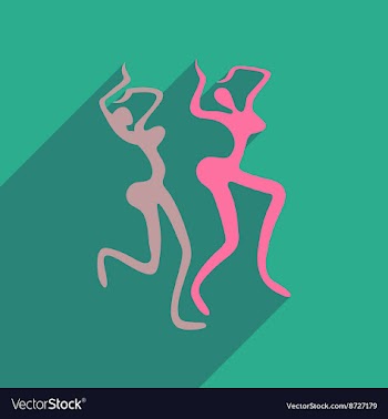 Flat web icon with long shadow Brazilian dancer vector image