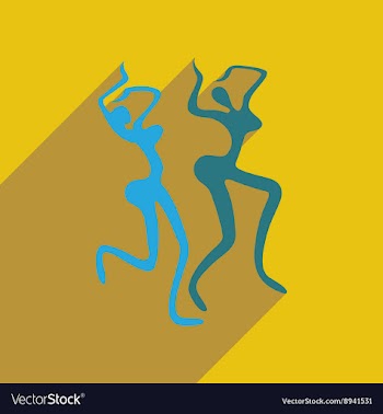 Flat web icon with long shadow Brazilian dancer vector image