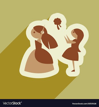 Flat web icon with long shadow bride throws vector image