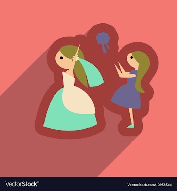 Flat web icon with long shadow bride throws vector image