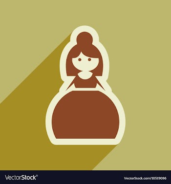 Flat web icon with long shadow bride vector image