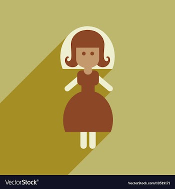 Flat web icon with long shadow bride vector image