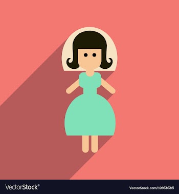 Flat web icon with long shadow bride vector image
