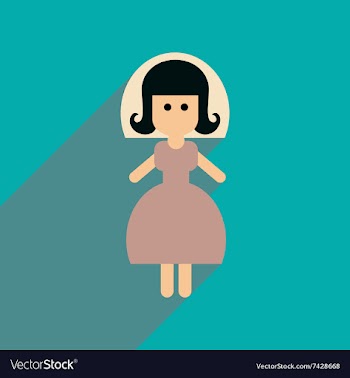 Flat web icon with long shadow bride vector image