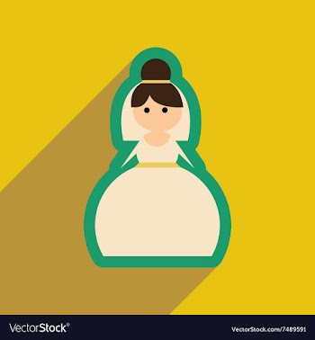 Flat web icon with long shadow bride vector image