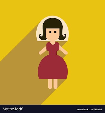Flat web icon with long shadow bride vector image
