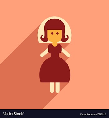 Flat web icon with long shadow bride vector image