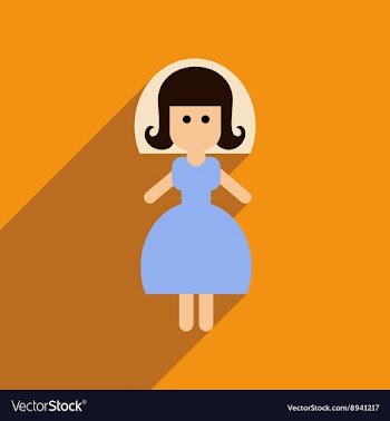 Flat web icon with long shadow bride vector image