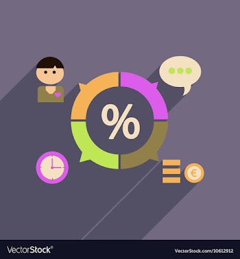 Flat web icon with long shadow business chart vector image