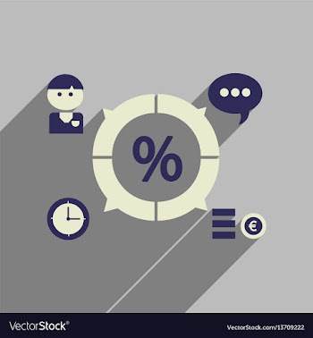 Flat web icon with long shadow business chart vector image