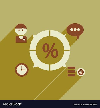 Flat web icon with long shadow business chart vector image