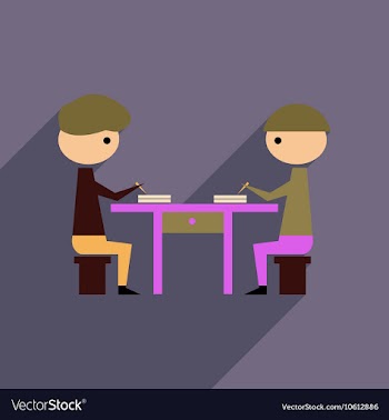 Flat web icon with long shadow business partners vector image