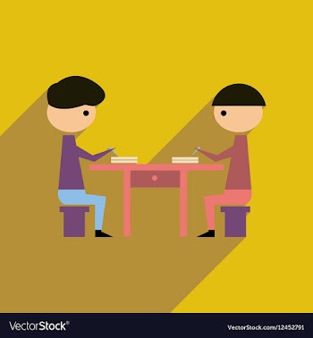 Flat web icon with long shadow business partners vector image