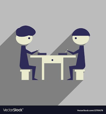 Flat web icon with long shadow business partners vector image