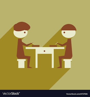 Flat web icon with long shadow business partners vector image