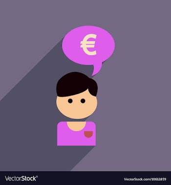 Flat web icon with long shadow businessman thinks vector image