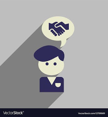 Flat web icon with long shadow businessman thinks vector image