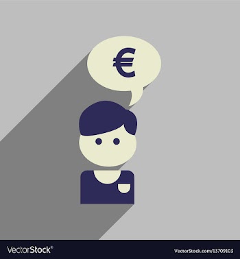 Flat web icon with long shadow businessman thinks vector image