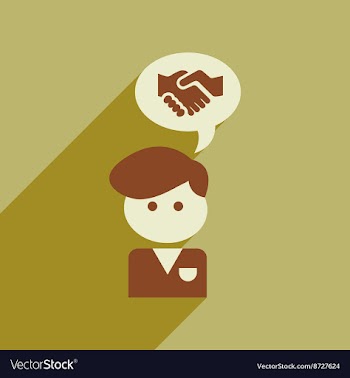 Flat web icon with long shadow businessman thinks vector image