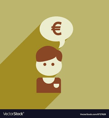 Flat web icon with long shadow businessman thinks vector image