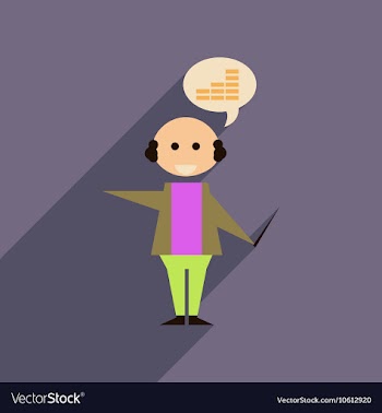 Flat web icon with long shadow businessman vector image