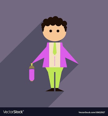Flat web icon with long shadow businessman vector image