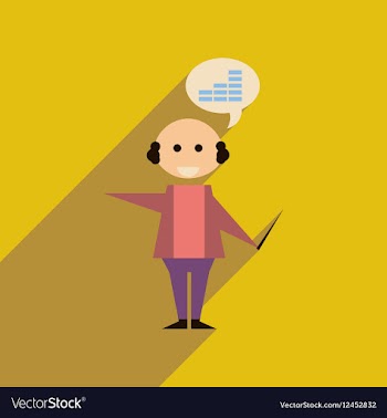 Flat web icon with long shadow businessman vector image