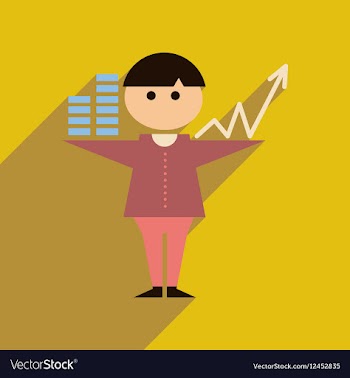Flat web icon with long shadow businessman vector image