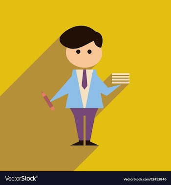 Flat web icon with long shadow businessman vector image