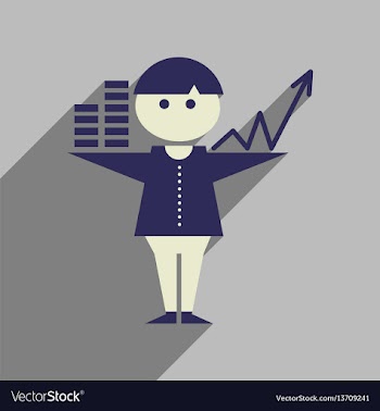 Flat web icon with long shadow businessman vector image
