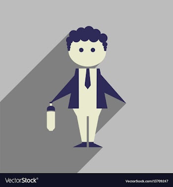 Flat web icon with long shadow businessman vector image