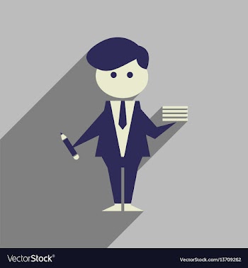 Flat web icon with long shadow businessman vector image