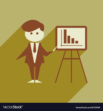 Flat web icon with long shadow businessman vector image