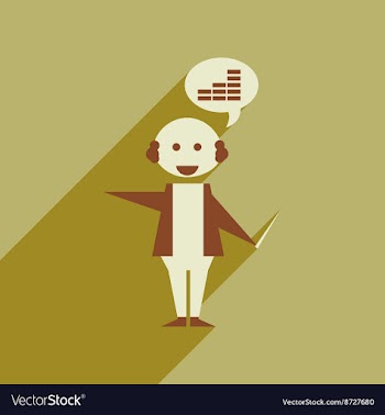 Flat web icon with long shadow businessman vector image