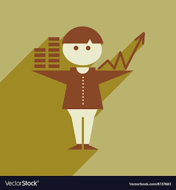 Flat web icon with long shadow businessman vector image