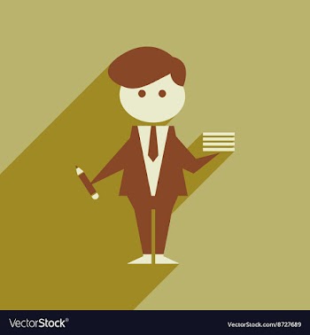 Flat web icon with long shadow businessman vector image