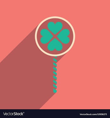 Flat web icon with long shadow candy heart vector image