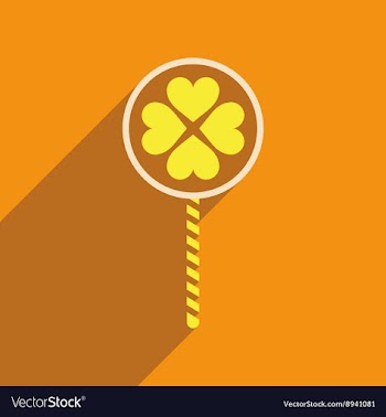 Flat web icon with long shadow candy heart vector image