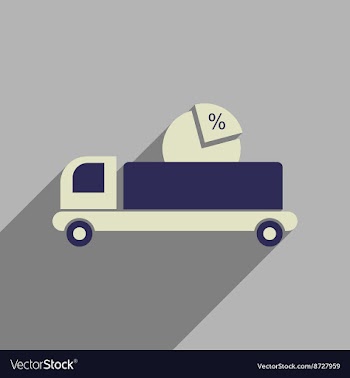 Flat web icon with long shadow car chart vector image