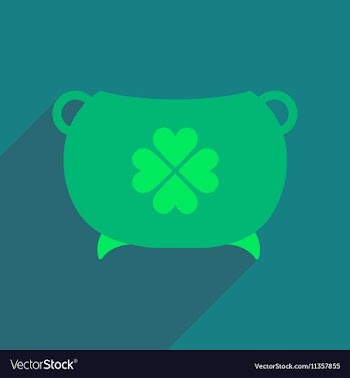 Flat web icon with long shadow cauldron vector image